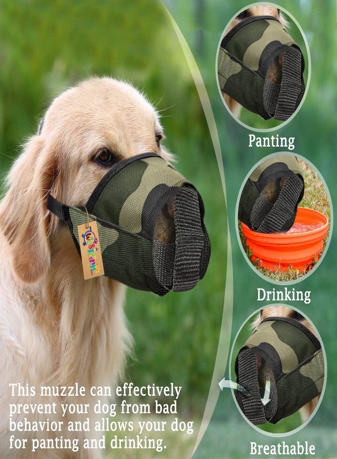 Western Era Camouflage Dog Muzzle - Adjustable Soft Breathable, Nylon Mouth Guard Cover for Small, Medium and Large Dogs, Anti Chewing, Barking & Biting (Medium) - Image 3